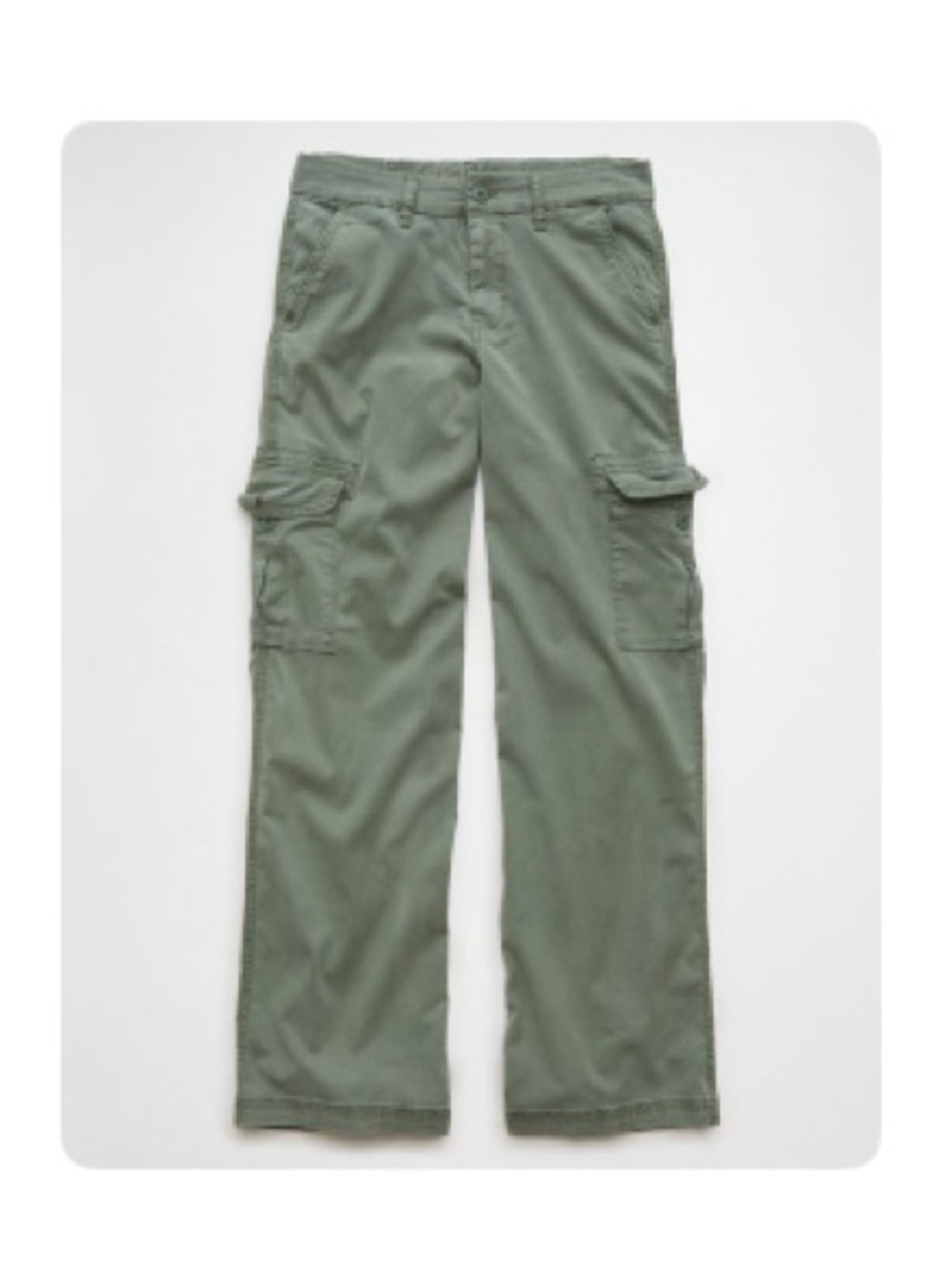 AE Dreamy Drape Cargo Trousers in Olive